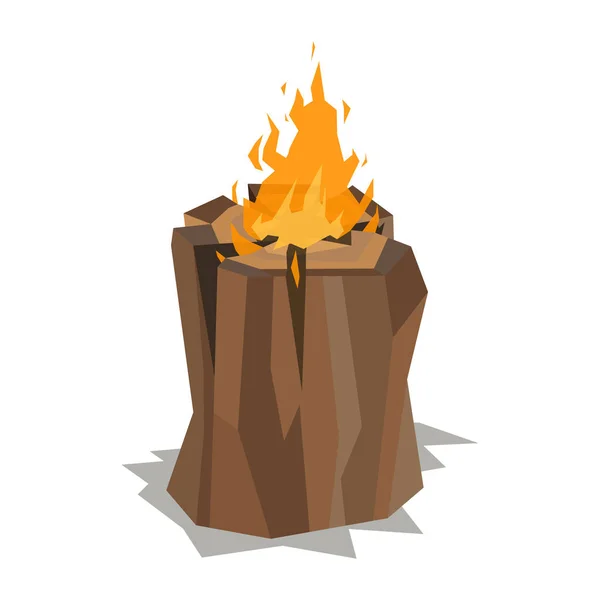 Lagerfeuer flammen isolierte Vektorillustration. — Stockvektor