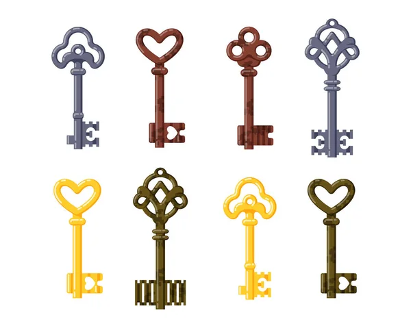 Vintage Schlüssel Vektor isoliertes Symbol. — Stockvektor