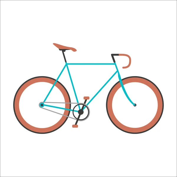 Hipster bicicleta plana vector ilustración . — Vector de stock