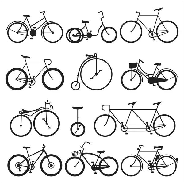 Hipster bicicleta plana vector ilustración . — Vector de stock