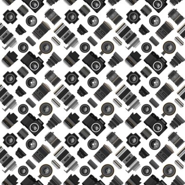 Fotoğraf lens desen vektör çizim.