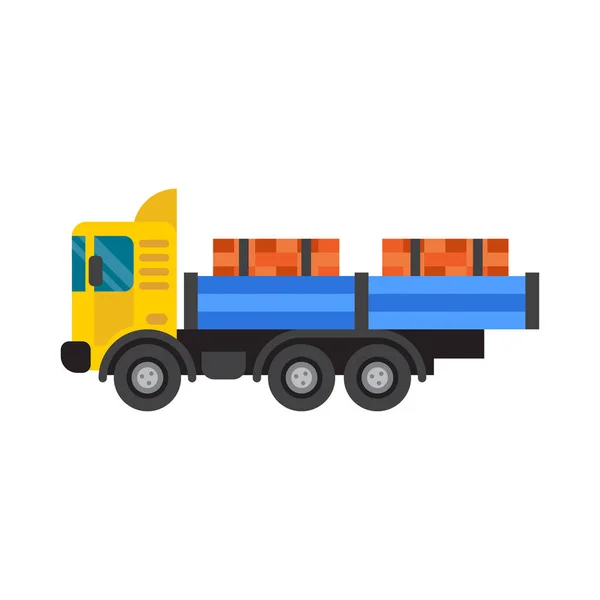 Damperli kamyon İnşaat Sanayi vektör çizim için. — Stok Vektör
