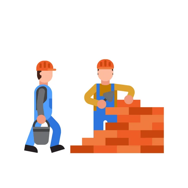 Trabajadores de la construcción vector constructor caracteres grupo . — Archivo Imágenes Vectoriales