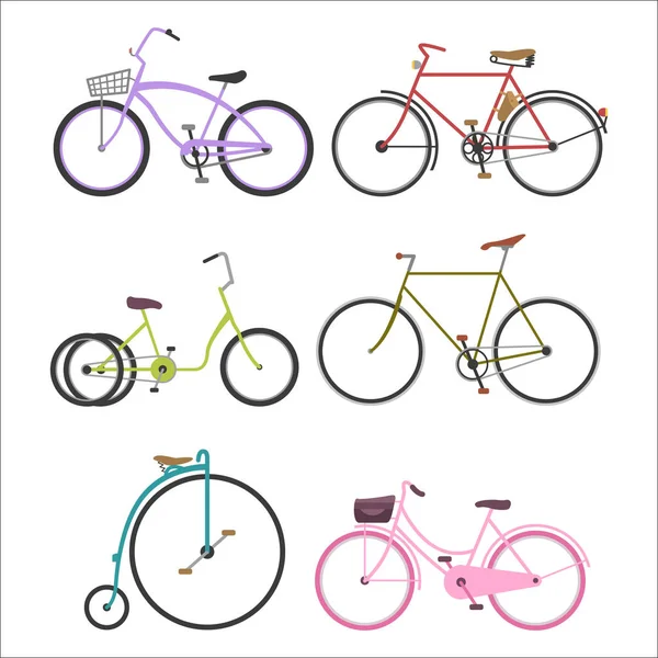 Hipster bicicleta plana vector ilustración . — Vector de stock