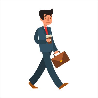 İş adamı vektör karakter.