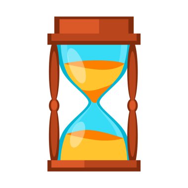 Kum saati zaman ölçüm aleti vektör izole.