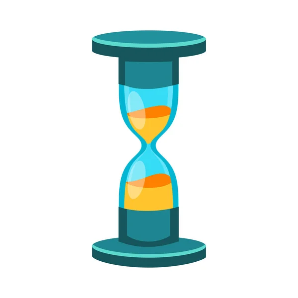 Zand clock tijd meting instrument vector geïsoleerd. — Stockvector