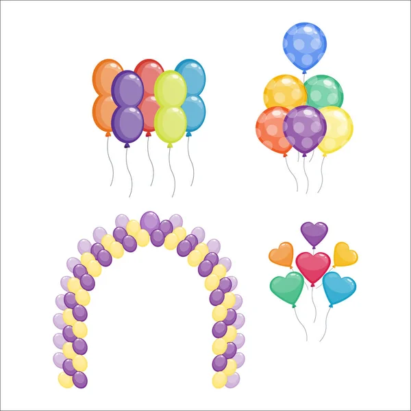 Ensemble de vecteurs de ballons . — Image vectorielle