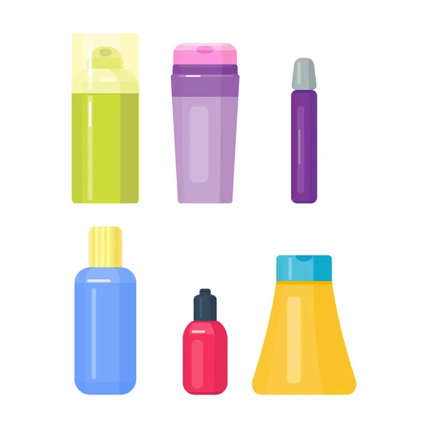 Conjunto de tubos cosméticos vector aislado . — Vector de stock