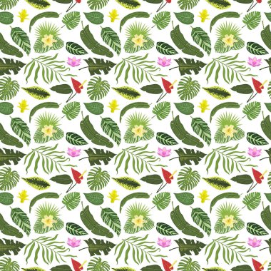 Dikişsiz desen vektör yaprak