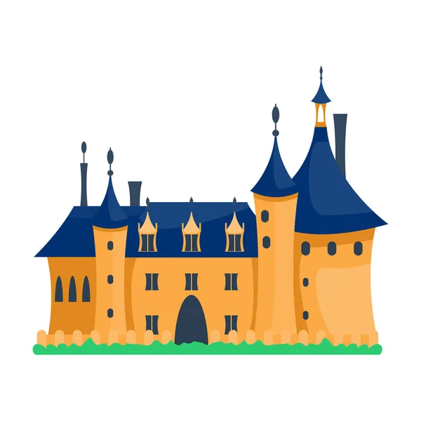 Dibujos animados castillo arquitectura vector ilustración — Archivo Imágenes Vectoriales