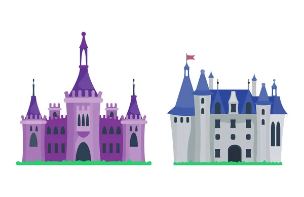 卡通城堡建筑矢量图 — 图库矢量图片