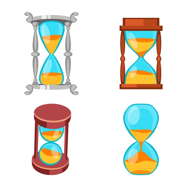 Horloges à sable vecteur isolé . — Image vectorielle