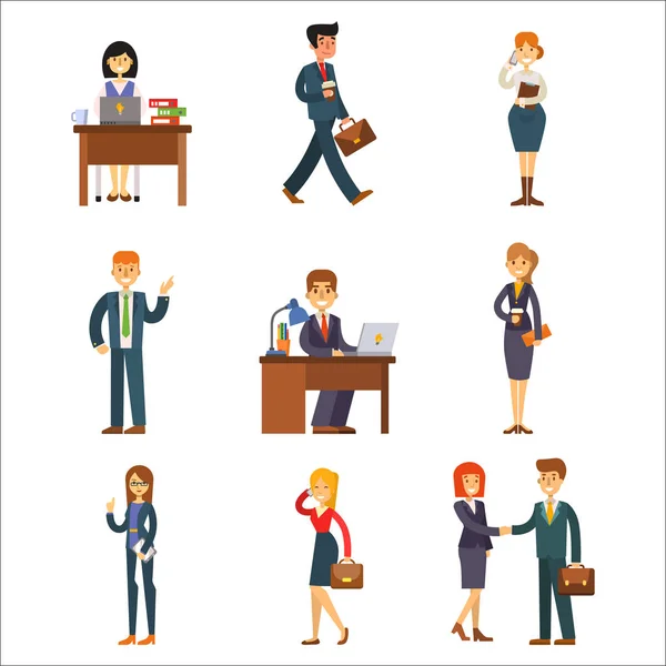 Business people man and woman vector illustration.