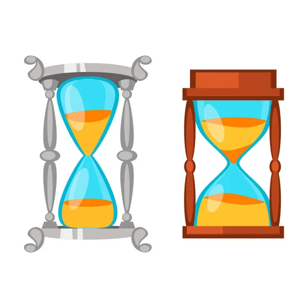 Reloj de arena vector aislado . — Vector de stock