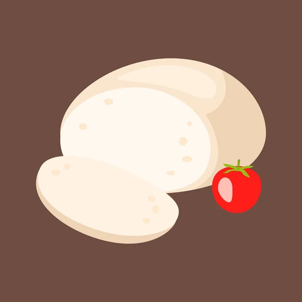 Deliciosa variedad de queso fresco italiano icono de la cena plana de productos lácteos y la leche pieza de camembert delicatessen gouda harina aislado vector ilustración . — Vector de stock