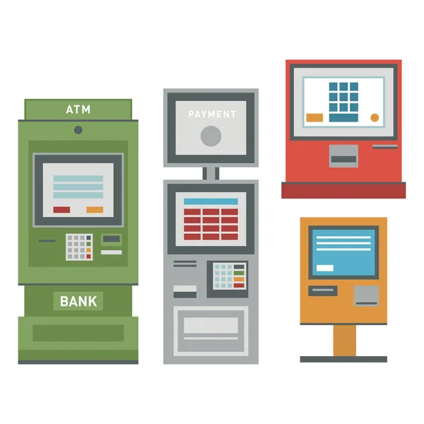 ATM-iconen vector illustratie. — Stockvector