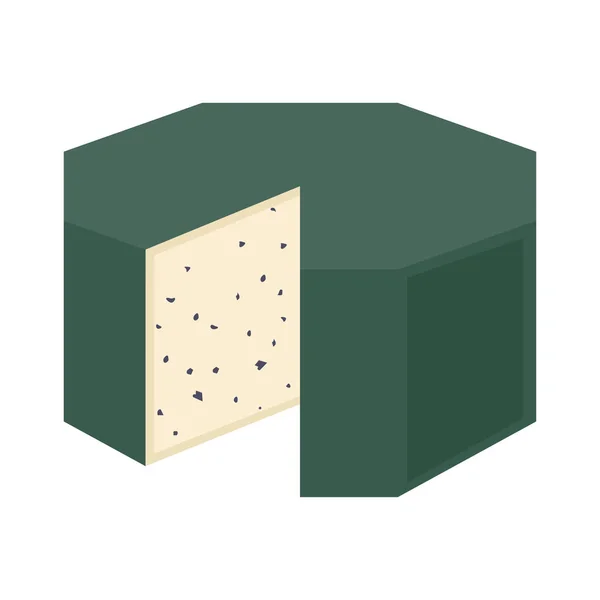 Lækker frisk ost sort italiensk middag ikon flad mejeri mad og mælk camembert stykke delikatesse gouda måltid isoleret vektor illustration . – Stock-vektor