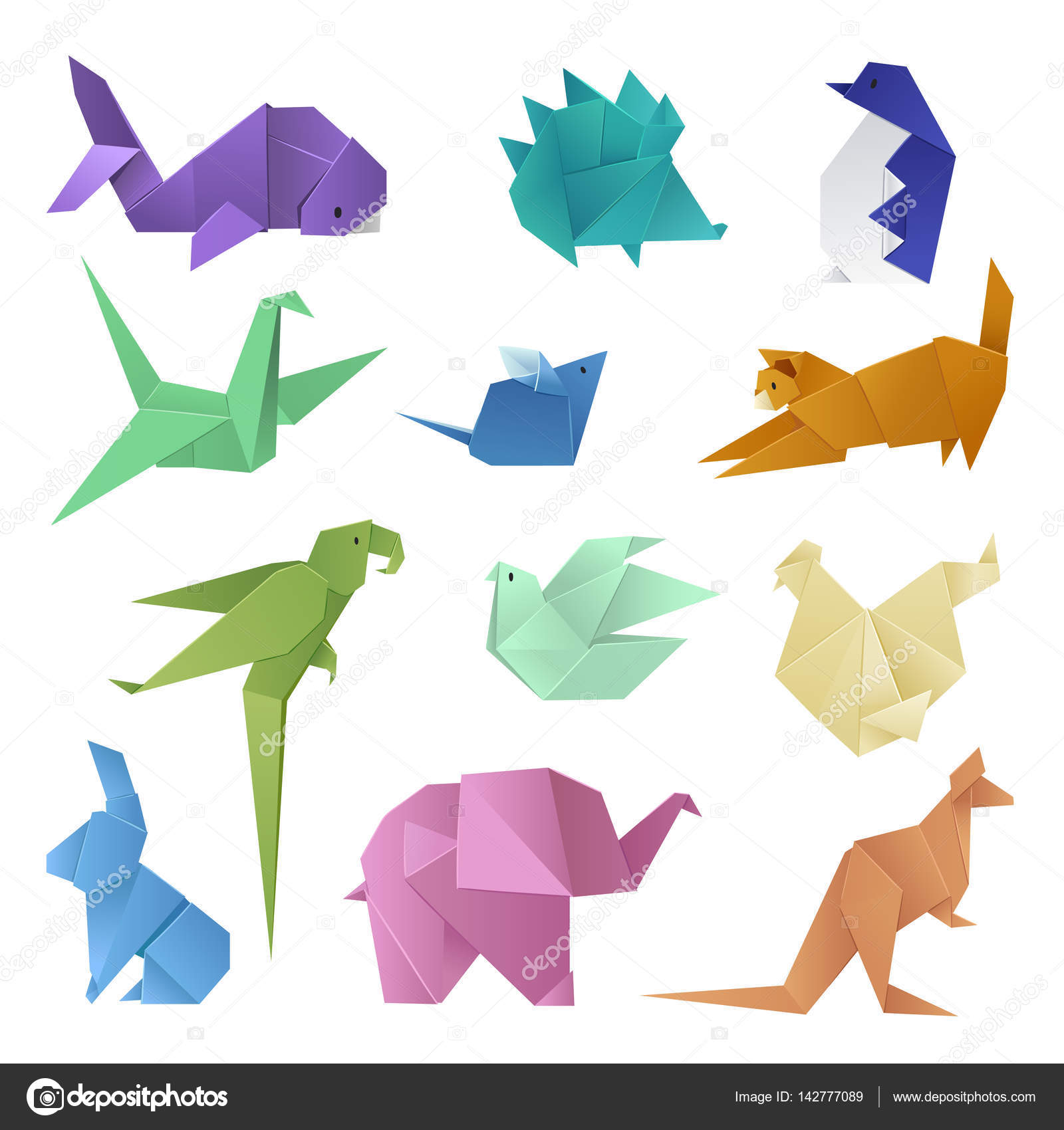 Origami animals Vector Art Stock Images | Depositphotos Origami animals Vector Art Stock Images | Depositphotos