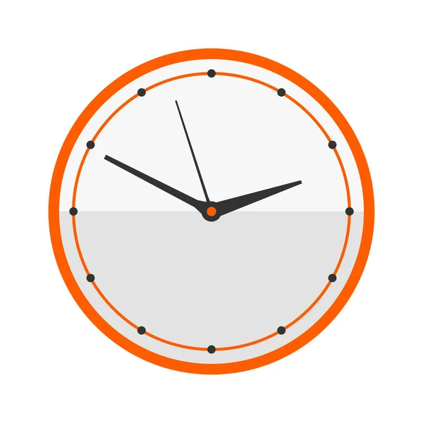 Wand klok cirkel bord met chronometer aanwijzer gereedschap en deadline stopwatch snelheid office timer minuut horloge vector illustratie alarmicoon. — Stockvector