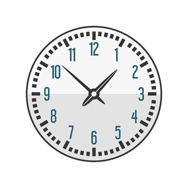 Wanduhr Kreisschild mit Chronometerzeiger Werkzeug und Frist Stoppuhr Geschwindigkeit Büro Alarm Timer Minutenuhr Vektor Illustration Symbol. — Stockvektor