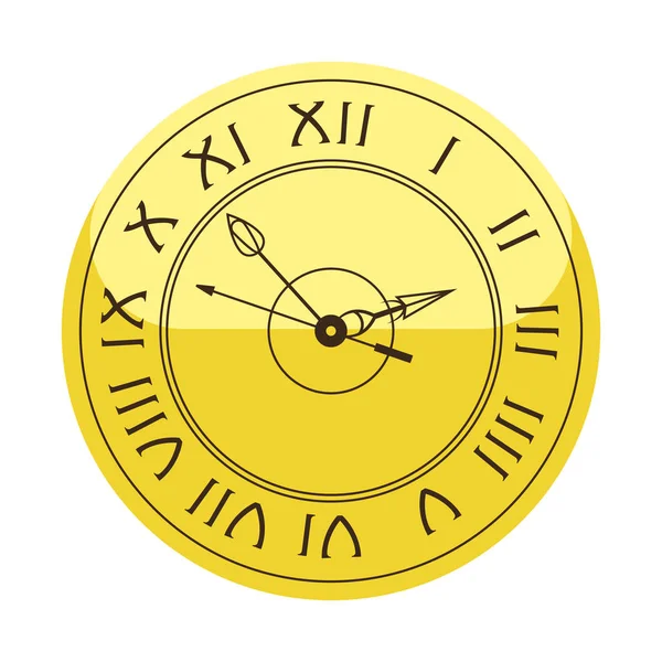 Orologio da parete cerchio segno con cronometro strumento puntatore e scadenza cronometro velocità ufficio allarme timer minuto orologio vettoriale illustrazione icona . — Vettoriale Stock