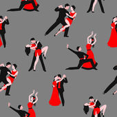 Paare tanzen lateinamerikanische romantische Paare nahtlose Muster