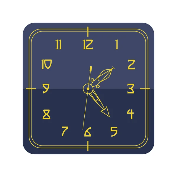 Señal de círculo de reloj de pared con herramienta de puntero de cronómetro y cronómetro de la fecha límite de velocidad de oficina temporizador de alarma reloj minuto icono de ilustración vector . — Vector de stock
