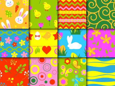 Paskalya Dikişsiz desen arka plan retro vintage tasarlamak vektör.