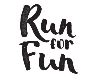 Amblem etiket ve fitness eğitim atlet koşu Maratonu logo sembol sprint motivasyon rozet başarı izole iş vektör çizim çalıştıran.