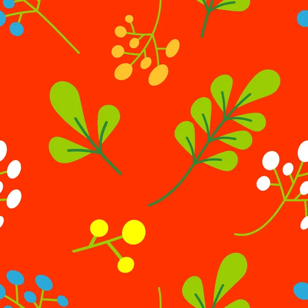 Natur Blume Kranz Illustration nahtlose Muster Hintergrund Vektor — Stockvektor