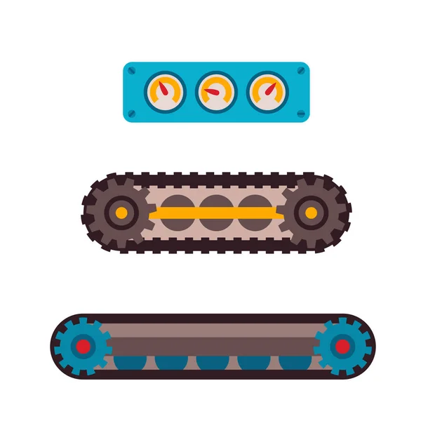 マシン部品別のメカニズムのベクトル図. — ストックベクタ