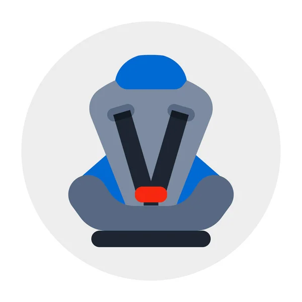 Baby autostoel geïsoleerd veiligheid vervoer reizen zorg en veiligheid bescherming kind voertuig baby bsecure beschermen kleine schattige vectorillustratie. — Stockvector