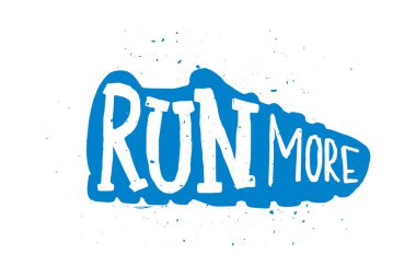 Amblem etiket ve fitness eğitim atlet koşu Maratonu logo sembol sprint motivasyon rozet başarı izole iş vektör çizim çalıştıran.