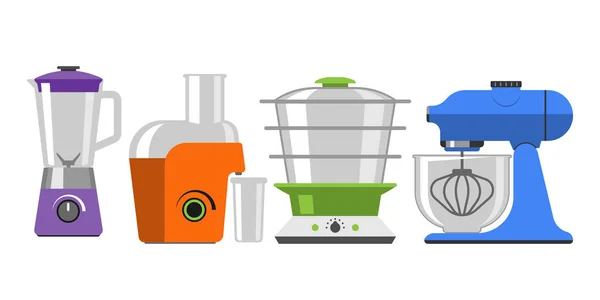 Mitigeur électrique vaisselle illustration vectorielle isolée ustensiles de cuisine symbole chaud outil électrique cuisinière domestique technologie domestique . — Image vectorielle