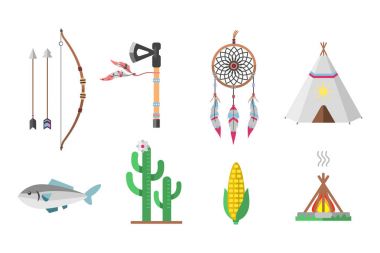 Vahşi Batı Amerika yerli eleman geleneksel sanat kavramı ve yerli kabile etnik tüy kültür süsleme tasarlamak vektör için tasarlanmış.