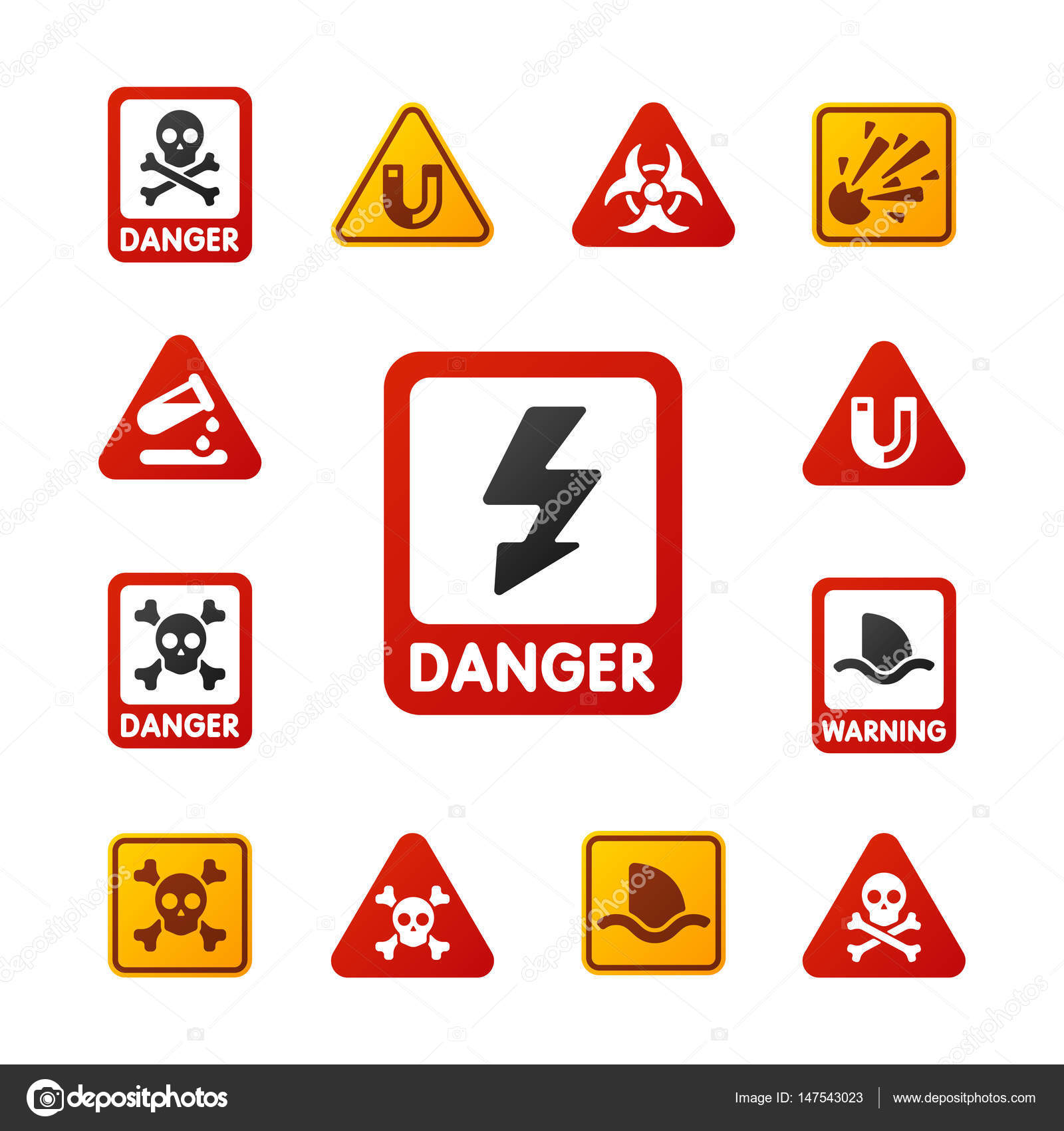 forbidden sign - prohibition signs - vector set Stock Vector