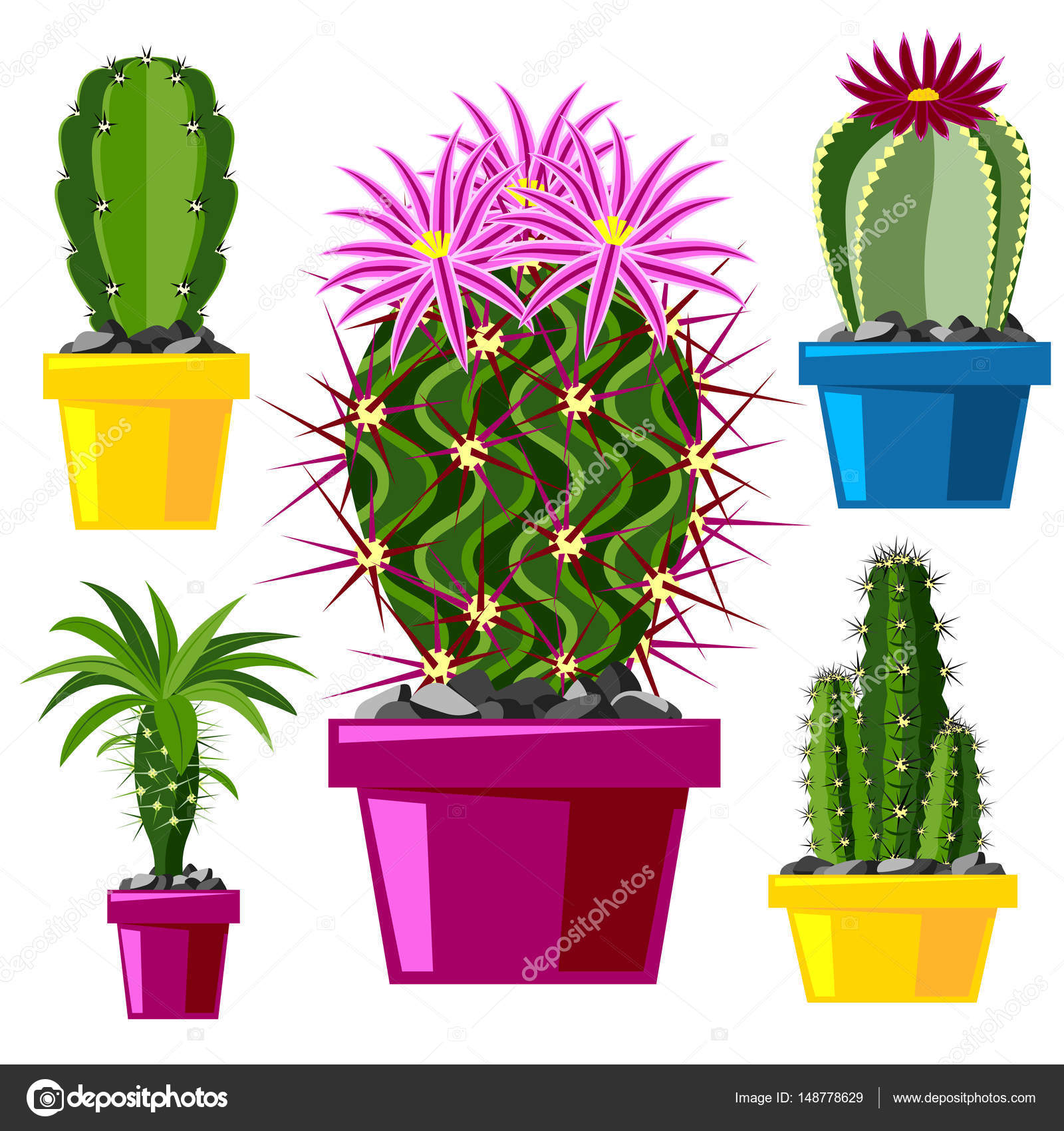 Cactus flat style nature desert flower green cartoon drawing graphic ... Cactus flat style nature desert flower green cartoon drawing graphic ...