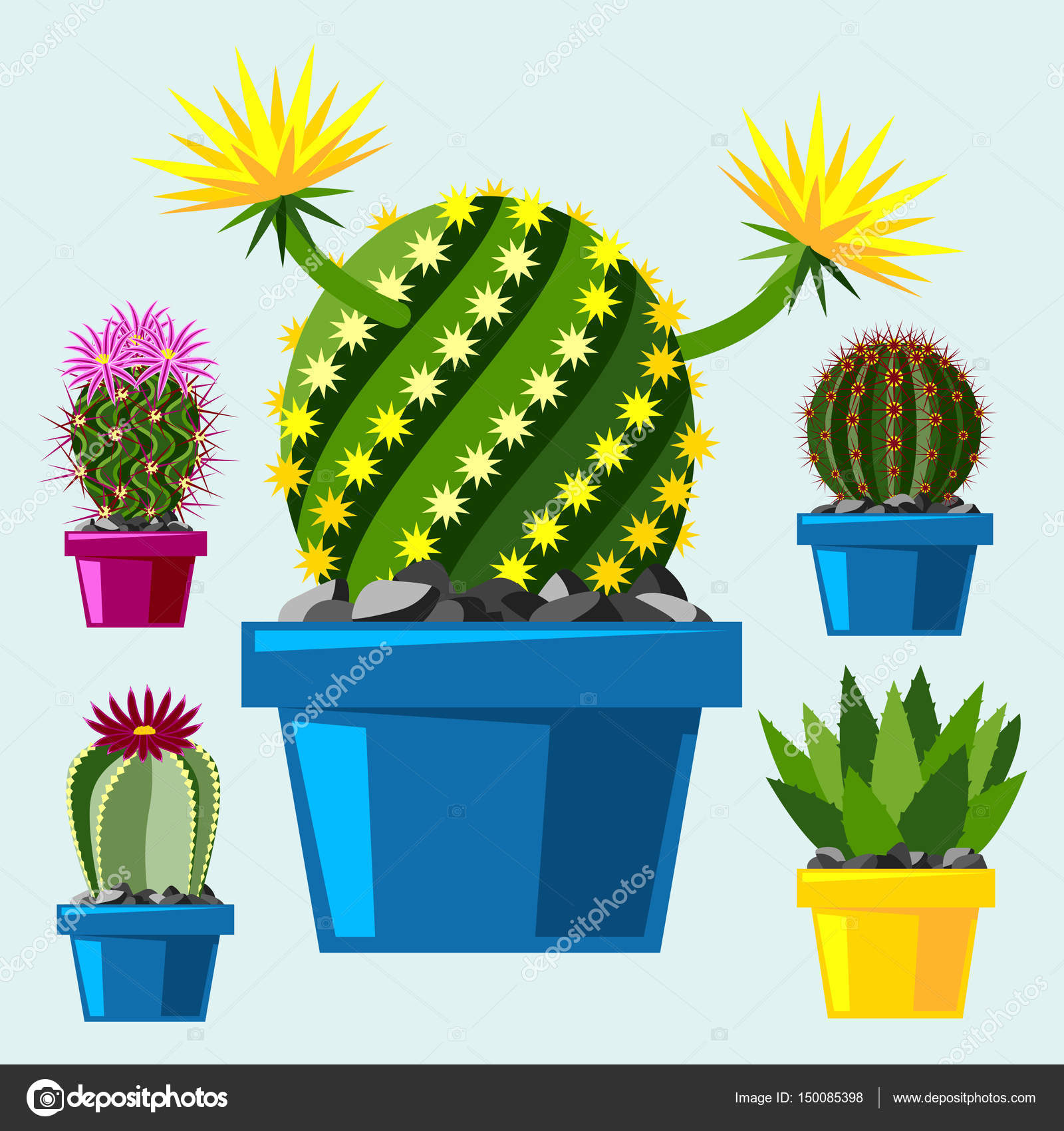 Cactus flat style nature desert flower green cartoon drawing graphic ... Cactus flat style nature desert flower green cartoon drawing graphic ...