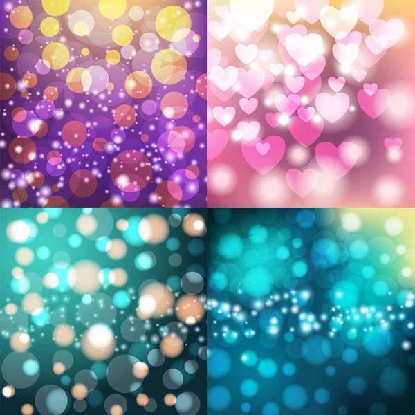Creative bokeh universal texture abstract colorful blur background ornament vector illustration. — Stock Vector