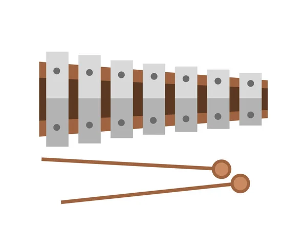 Xilofone instrumento sonoro musical ilustração vetorial . — Vetor de Stock