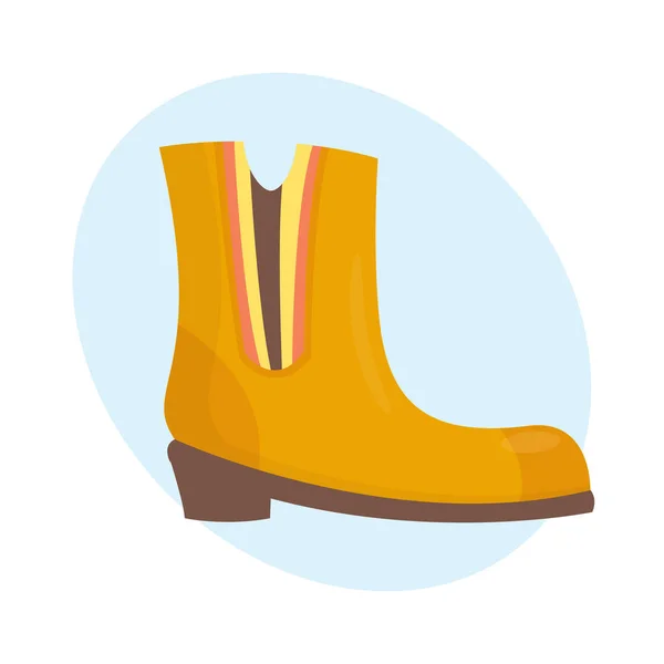 Moda botas anaranjadas femeninas aisladas pies casuales otoño ropa vector ilustración . — Archivo Imágenes Vectoriales