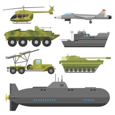 Askeri teknik ordu savaş taşıma sanayi teknik zırh savunma vektör toplama mücadele