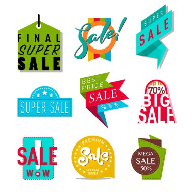 Süper Satılık ekstra bonus afiş metin Internet promosyon vektör çizim alışveriş çizilen renk etiket işinde