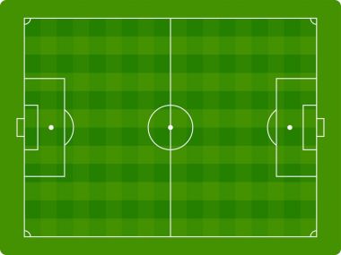 Futbol futbol alan oyuncu trophy Yarışması oyun puanı kazanmak düz tasarım spor vektör çizim oynamak