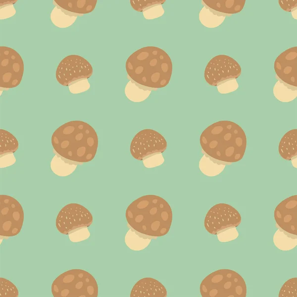 Amanita mouche agaric crapaud champignons champignon sans couture motif fond art style conception vectoriel illustration . — Image vectorielle