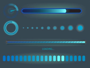Download vektör simgeler mobil uygulamalar tasarım web Internet yükleme arayüzü için ortam düğmesini.