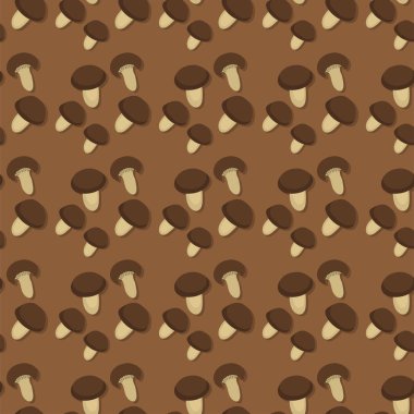 Amanita sinek agaric mantarı mantar mantar Dikişsiz desen arka plan sanat tarzı tasarım vektör çizim.