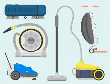 İzole temizlik ekipmanları profesyonel ekipman ev araçları Temizleme vektör ev temizlik vakum temizlik Servisi.