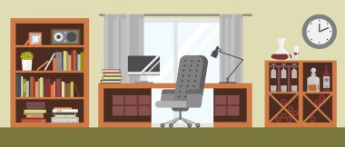 İç Ayrıntılar tasarım modern iç ev konut lüks daire mobilya Dekorasyon vektör çizim çizim stilize.